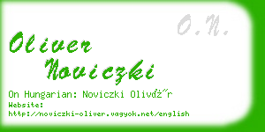 oliver noviczki business card